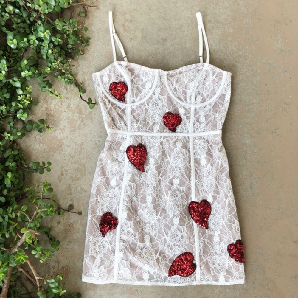 COPY - FLL For Love and Lemons Christy heart corset dress